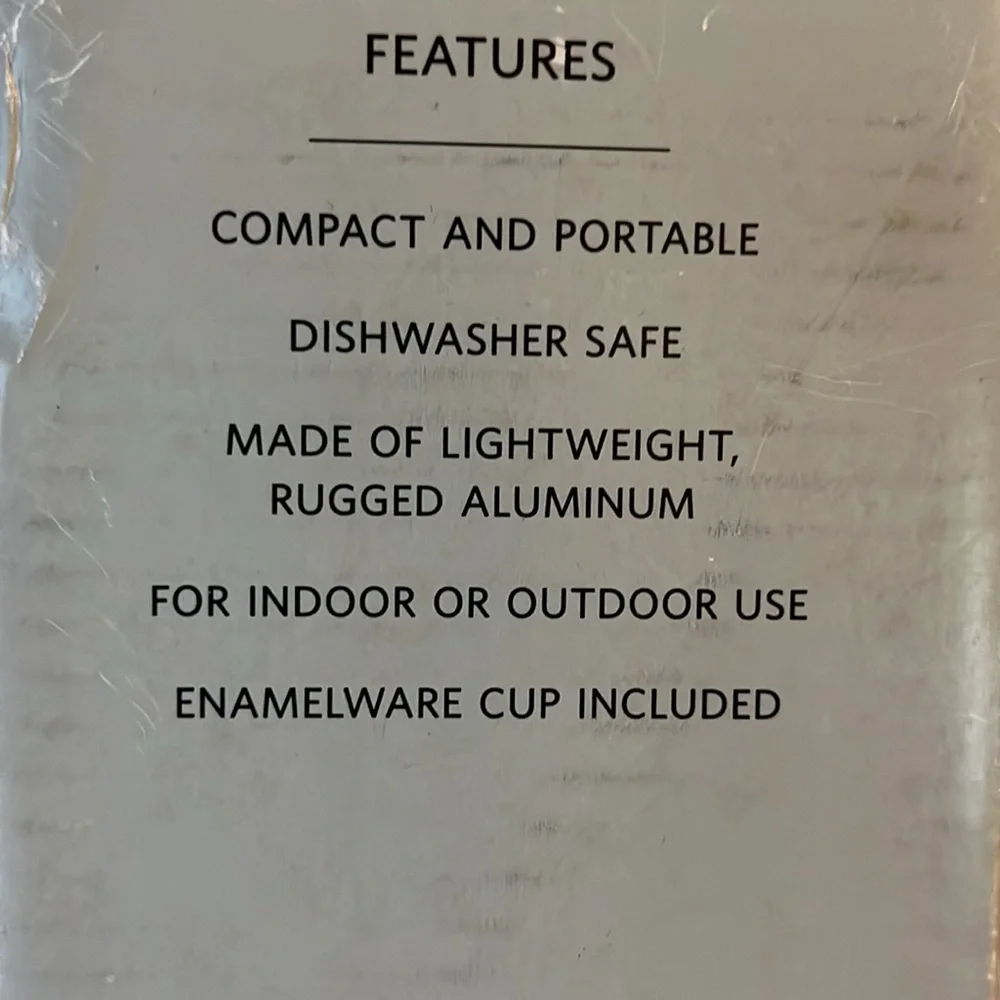 Restoration Hardware Mini Espresso Maker camping red enamelware Made in Italy